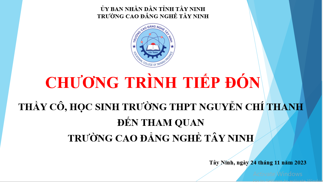 Chào mừng Thầy Cô và Học sinh trường THPT Nguyễn Chí Thanh tham quan trường