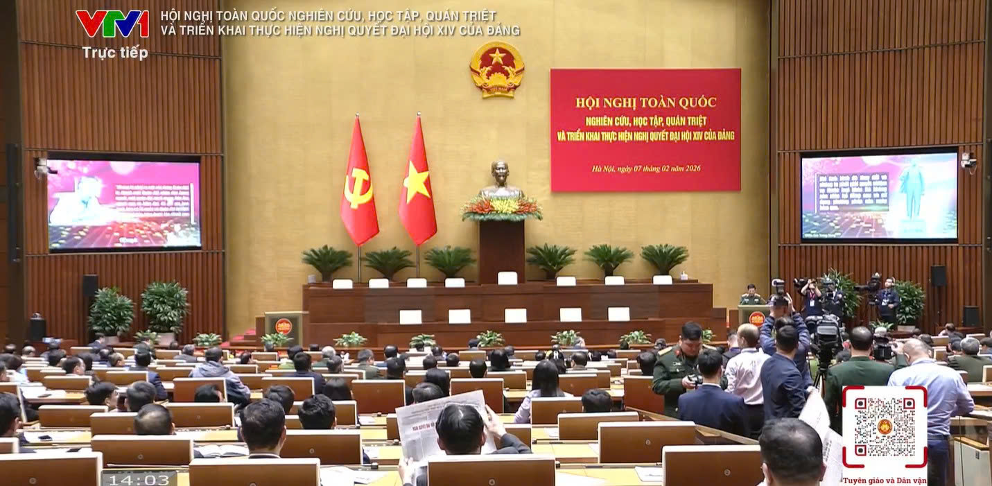 HỘI NGHỊ TRỰC TUYẾN TOÀN QUỐC NGHIÊN CỨU, HỌC TẬP,    QUÁN TRIỆT VÀ TRIỂN KHAI THỰC HIỆN NGHỊ QUYẾT ĐẠI HỘI XIV CỦA ĐẢNG