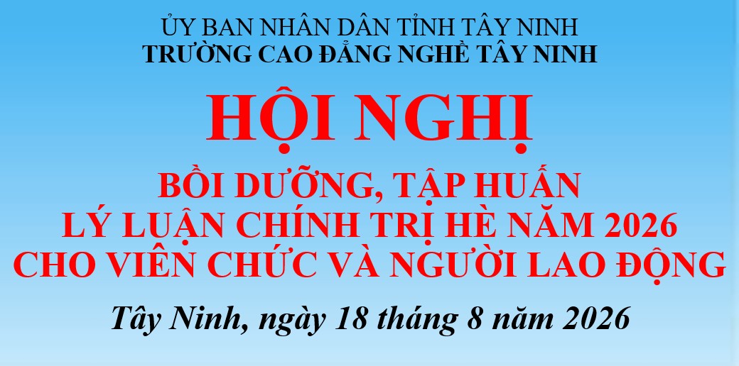 Hội nghị Bồi dưỡng, Tập huấn Lý luận chính trị hè năm 2026