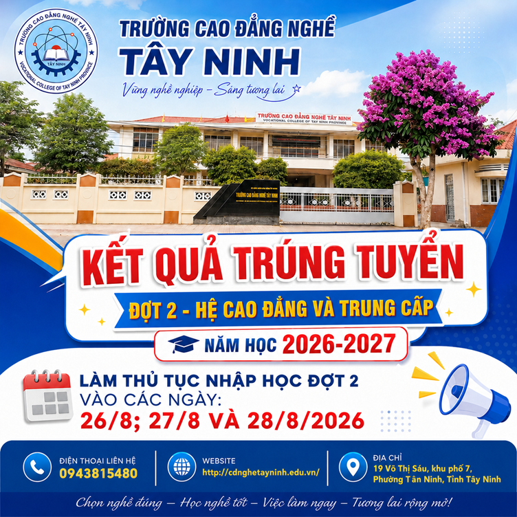 Kết quả Tuyển sinh đợt 2 - Năm học 2026-2027